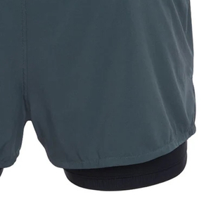 Pantalones Cortos Deportivos de Secado Rápido para Hombre, Color Verde Oscuro, con Cordón en la Cintura y Bolsillos Laterales, Tejido de Color Sólido - Product Image 4