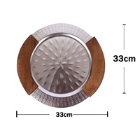 Élégante assiette de service vintage en argent, écologique, biodégradable, à motif personnalisé, pour fruits secs, idéale pour la rentrée scolaire, les hôtels et les restaurants
