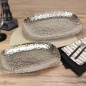 <b>Mirror</b> Finish Chocolate <b>Tray</b> Metal Dessert Plate Stainless Steel Candy Serving <b>Tray</b> Table Use - Product Image 5