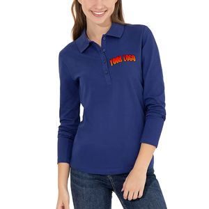 Camisetas Polo Deportivas de Manga Corta con Logotipo Personalizado, Cuello en V, para Mujer, Camiseta de Golf de Poliéster Informal, OEM ODM - Product Image 1