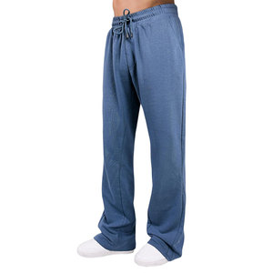 Pantalon de survêtement en molleton respirant en coton gris clair pour homme Econex Sports, taille élastique avec cordon de serrage, décontracté, poids moyen - Product Image 1