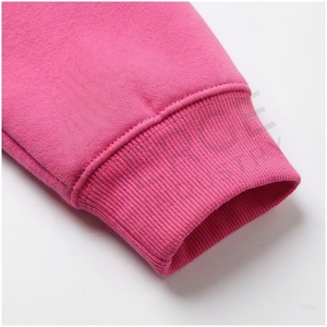 Unisex <b>Pink</b> <b>Tracksuit</b> Set Full Sleeve Hooded Drawstring Solid Color Casual Regular Fit Autumn Wear 100% Cotton Breathable - Product Image 6