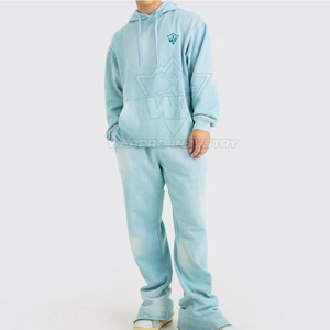 Conjunto Deportivo Premium de Algodón Grueso con Efecto Desgastado por el Sol, Fabricación Directa de Fábrica - Product Image 2