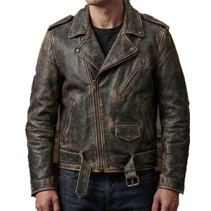 <b>Men's</b> White <b>Red</b> Color <b>Leather</b> <b>jacket</b> customize color customize logo customize size street wear high quality good quality product - Product Image 6
