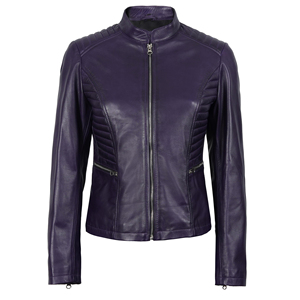 Veste en cuir pour femme, nouveau design classique 2026, fermeture éclair, respirante, haute qualité, personnalisable, col montant, pour l'extérieur - Product Image 4