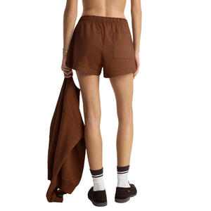Shorts de Discoteca Soho Premium para Mujer, de Pana de Algodón Grueso de 280 GSM, Cintura Elástica, Acabado Vintage, Personalizados OEM, Casuales para Descansar - Product Image 2