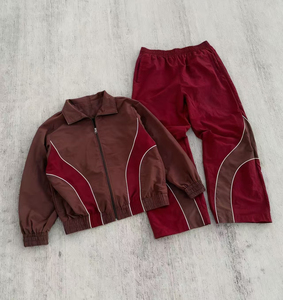 Custom Polyester Nylon Windbreaker Short <b>Set</b> Breathable Printed Jacket Shorts Suit Winter Zip up 2 Piece Track Suits new - Product Image 1