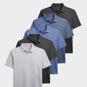 Camisas de Algodón Ecológico Transpirable de Punto Sólido para Hombre, Personalizadas, a Precio Bajo al por Mayor, de Manga Corta, Casuales, Bangladesh - Product Image 1