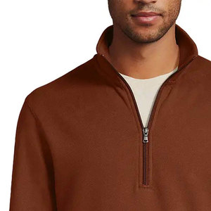 Camiseta deportiva lisa de manga larga para hombre, ajustada, con cremallera, de secado rápido, personalizada, para fitness, venta al por mayor - Product Image 4