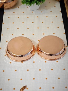 Gamelle pour animaux de compagnie en cuivre métallisé lisse, finition écologique, durable, avec logo personnalisé accepté, pour chat et chien - Product Image 6