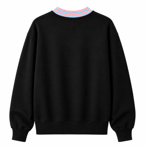 แจ็คแอนด์จิลออฟอเมริกาเสื้อสเวตเตอร์คอกลมผ้าฝ้ายปักลายสีชมพูและสีฟ้าอ่อนสำหรับผู้หญิง เสื้อผ้าสำหรับชมรมนักเรียนหญิง - Product Image 4
