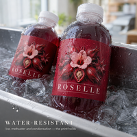 Étiquettes personnalisées pour bouteilles de boissons, étiquettes adhésives imperméables pour emballages de jus, service d'impression