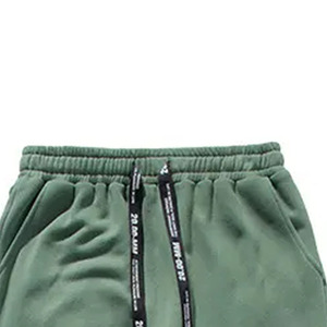 LAMA INDUSTRIES <b>Men's</b> Green <b>Linen</b>/Cotton for Wash Criss-cross Sweatpants Elastic Waist Drawstring Casual <b>Joggers</b> Side Pockets - Product Image 4