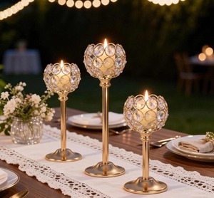 Portavelas Metálico Ecológico de Fábrica Directa para Decoración Moderna del Hogar, Bodas y Eventos Navideños, Disponible en Grandes Cantidades - Product Image 1