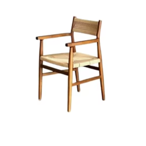 Sillas de Salón Hechas de Madera de Teca y Ratán Combinadas con un Diseño Minimalista y Elegante, Vendidas a un Precio Económico - Product Image 1