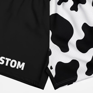 Shorts d'été pour hommes, style golf et loisirs, tendance, taille mi-haute élastique, couleur unie, en maille côtelée peignée - Product Image 6