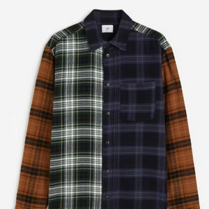 Chemise en flanelle pour homme de qualité supérieure, tissu chaud en laine et coton, doux et confortable, vêtement d'extérieur, tout personnalisable selon vos besoins. - Product Image 1