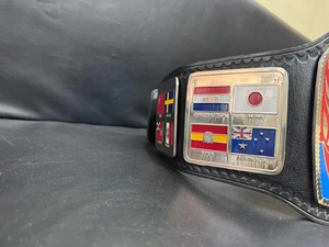Ceinture de champion de lutte du monde en alliage de zinc léger, design drapeaux internationaux, équipement d'arts martiaux de haute qualité - Product Image 3
