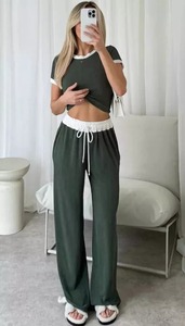 Activewear Women's High Waist Sportswear Flared Pants <b>Workout</b> Leggings Gym Fitness <b>Jacket</b> Two Piece Yoga Sets Front/Waist Design - Product Image 6