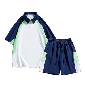 Ensemble de survêtement pour homme surdimensionné de qualité supérieure, 2 pièces, été, 100% coton, t-shirt et short - Product Image 5