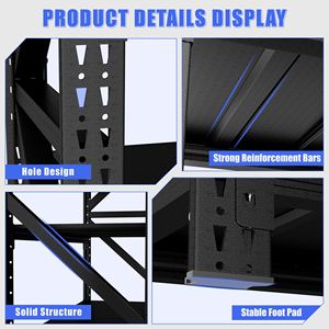 Heavy Duty Industrial Shelving Unit 5000LBS Capacity <b>Adjustable</b> Metal Garage <b>Shelves</b> 69"H X 71"W X 23.7"D - Product Image 5