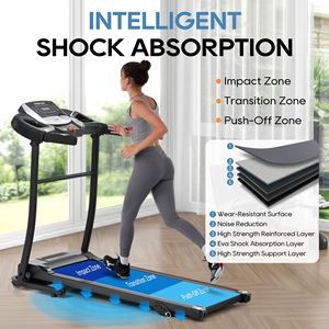Electric Folding Treadmill 2.5HP Motor & 300LBS Capacity 3 Level Incline & 12 P Speed <b>Walking</b> & Jogging <b>Machine</b> - Product Image 3