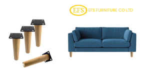 Wooden <b>Sofa</b> Legs with Metal Plate Replacement Furniture Feet Cabinet Table Chair Legs OEM Factory Supply - Product Image 2