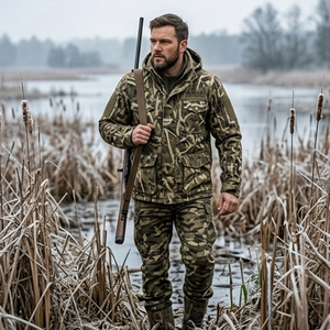 Chaqueta de Caza de Camuflaje Impermeable de Verano Personalizada Premium para Hombre, con Estampado Frontal, de Nailon, Silenciosa, Cortavientos, Táctica para Exteriores - Product Image 4