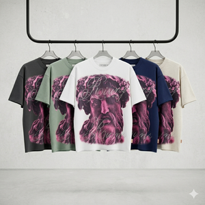 Camiseta de Manga Corta para Hombre, Diseño Casual, 100% Algodón, Transpirable, Corte Holgado, Cuello Redondo, Impresión Digital, Tejido de 280g - Product Image 3