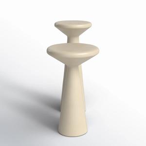 Mesa de Pedestal con Marco Vertical Texturizado, Tapa Redonda para Exhibición y Soporte Cruzado Reforzado, Base Elegante y Delgada para Bares - Product Image 6