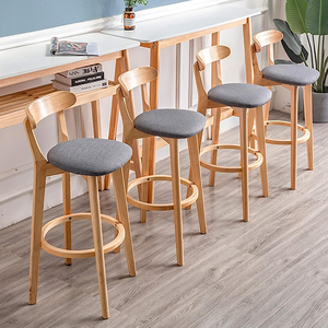 Modern Dining Chair Minimalist Backrest Chair Simple <b>Wooden</b> Home Kitchen Dining Room Living Room Seating - Product Image 5
