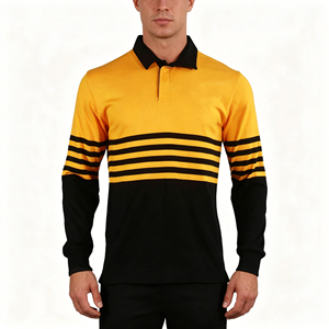 Maillot d'entraînement de rugby personnalisé, T-shirt de sport imprimé, léger, respirant, séchage rapide, tenue d'équipe pour hommes, adultes, clubs, écoles - Product Image 1