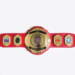 Ceinture de championnat de lutte personnalisée en cuir noir avec plaque dorée et espace pour logo, personnalisable. Ceinture de lutte personnalisée. - Product Image 4