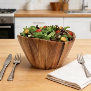 Tazón para Servir y Mezclar Ensaladas de Madera, Ecológico, Clásico, No Tóxico, Pulido, Duradero y de Alta Calidad, Ideal para Fiestas y el Hogar - Product Image 3