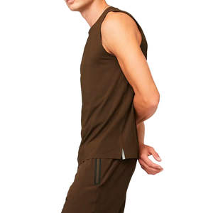 Débardeur court côtelé personnalisé à marque privée pour femme, grande taille, blanc, dos nageur, et débardeurs courts pour homme - Product Image 3