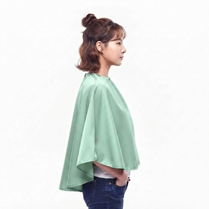 Cape de coiffure courte professionnelle pour femme, tablier de salon de coiffure, cape de barbier unie pour femme - Product Image 3