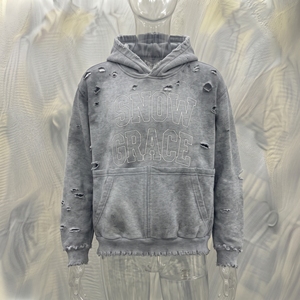 Sudadera con Capucha y Cremallera Snow Grace, Corte Holgado, Estampado de Letras en la Parte Delantera, Manga Larga, Estilo Casual de Invierno para Hombre - Product Image 3