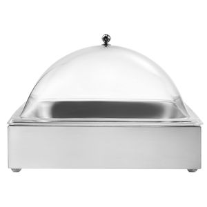 Vassoio da Banco in Acciaio Inox 1 X 1 Pan, Contenitore per Esposizione Alimenti, Dispenser per Condimenti e Espositore per Buffet - Product Image 5