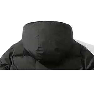 High Street Full Sleeves Custom Embroidered Canvas Stand Collar <b>Men</b> Puffer <b>Jacket</b> Waterproof Breathable Windbreaker Winter - Product Image 4