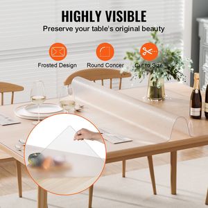 Tapete de Escritorio de PVC Esmerilado de 1.5 mm de Grosor, 36 x 60 Pulgadas, Rectangular, Cubierta de Mesa de Plástico, Impermeable, Fácil de Limpiar, Alfombrillas y Protectores - Product Image 5