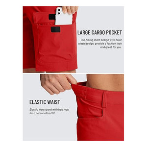 European Men's Casual Multi-Bag Summer Shorts Factory Direct Wholesale Thin Elastic Mid Waist Solid Cargo Shorts - Product Image 4