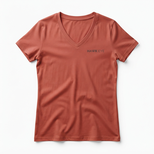 Camiseta de Cuello en V para Mujer, Manga Corta, Color Sólido, Algodón, Informal, Transpirable, Corte Regular, para Primavera y Verano - Product Image 5