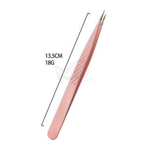 Pinzas Profesionales para Extensión de Pestañas, Pinzas con Punta de Fibra, Acero Inoxidable, Mango Cómodo - Product Image 4