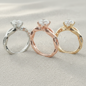 Anillo de compromiso solitario Infinity de Stonewels en oro macizo con certificación y engaste de púas |   Oferta Especial de Lujo para el Día de la Madre - Product Image 3