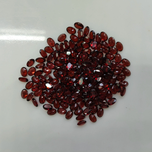 Granat rouge naturel 6x4MM, coupe ovale coussin, pierre précieuse de qualité supérieure pour la fabrication de bijoux - Product Image 2