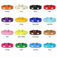 Collier pour chien réglable en cuir PU avec clous en métal, boucle à ardillon et anneau en D, S-XL