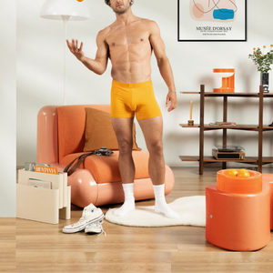 สินค้ามาใหม่ ฟรีไซส์ ราคาถูก แฟชั่นขายส่ง ผู้ผลิต กางเกงบ็อกเซอร์ชายแบบสั่งทำ กางเกงในบ็อกเซอร์ชายผ้าฝ้ายไร้ตะเข็บ - Product Image 5