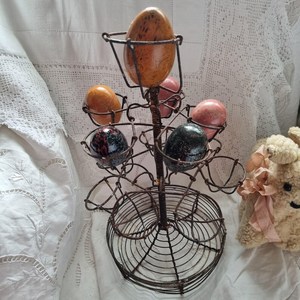 Metal Egg Holder <b>Basket</b> for Refrigerator & Countertop Storage, <b>Large</b> Capacity - Product Image 1