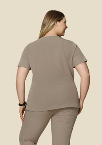 Tenues d'infirmière unisexes respirantes anti-rides en tricot, ensembles de blouses extensibles à col en V, service OEM, usage hospitalier - Product Image 4