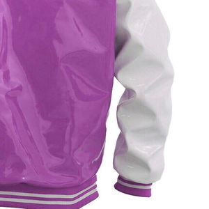 Veste universitaire unisexe en polyester style rétro, veste bomber vintage, col montant, personnalisable, veste de baseball - Product Image 6